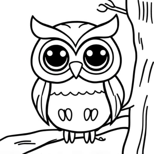 Owl coloring page