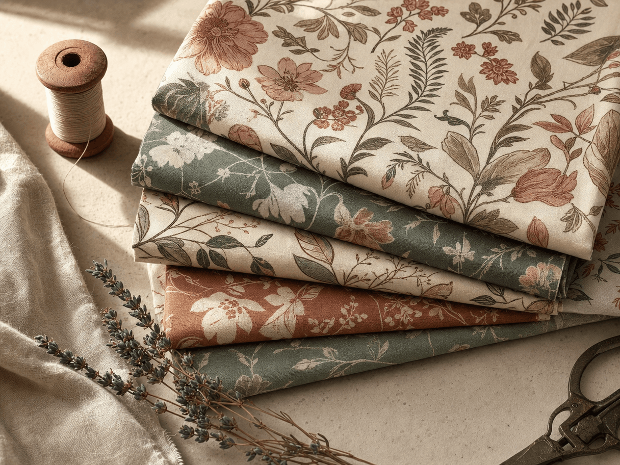 Fabric and textile sellers use case — Seamless designs with tactile fabric mockups, colorway options, and 300 DPI files for print-on-demand textile runs.