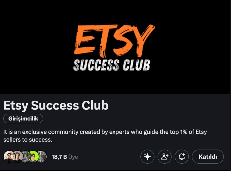 Etsy Success Club community page: 18.7K members